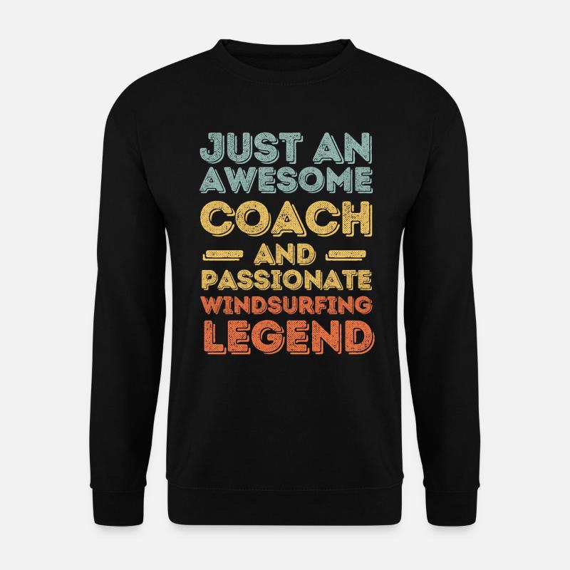 Trainer Windsurfen retro - Unisex Pullover - Schwarz