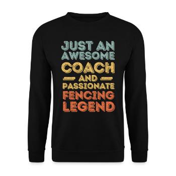 Trainer fencing retro - Unisex Sweatshirt - black - Front - Alina (178cm) & Michal (187cm)