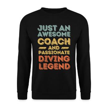 Trainer Diving retro - Unisex Sweatshirt - black - Front - Alina (178cm) & Michal (187cm)