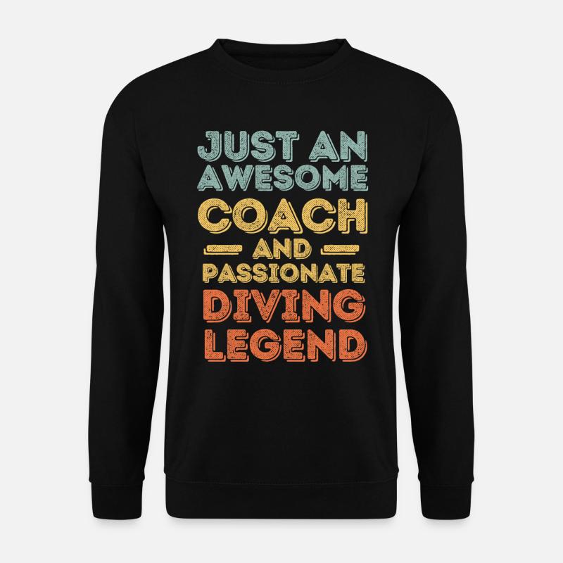 Trainer Tauchen retro - Unisex Pullover - Schwarz