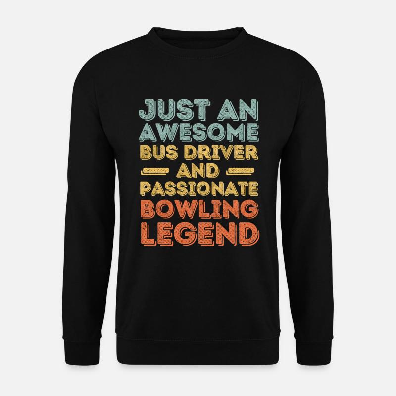 Busfahrer Bowling retro - Unisex Pullover - Schwarz