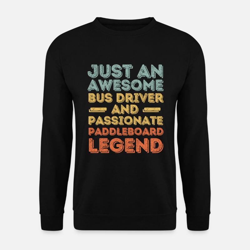 Bus driver paddleboard retro - Unisex Sweatshirt - black