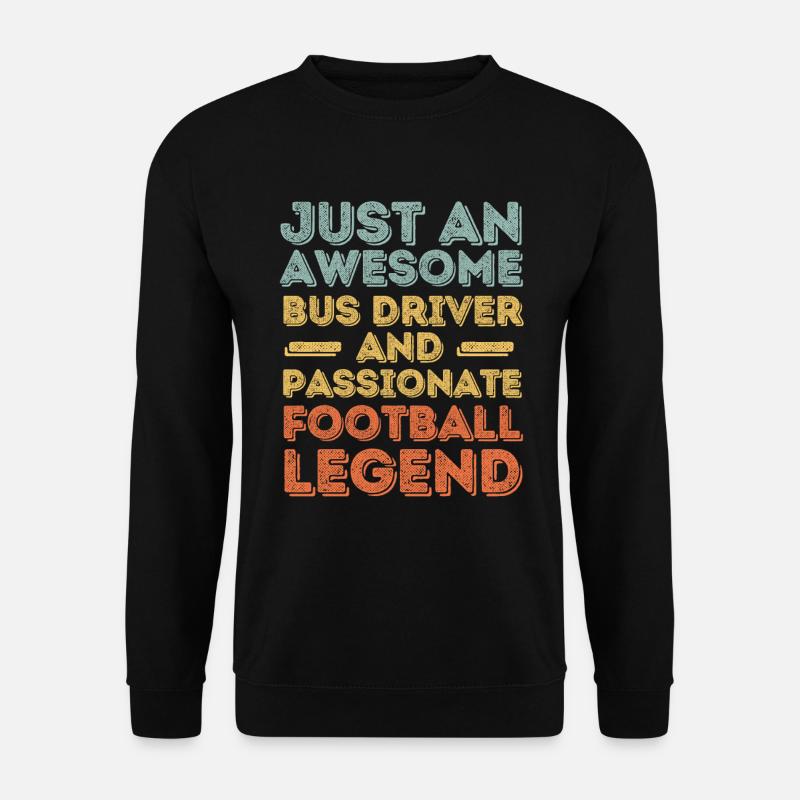 Busfahrer Fußball retro - Unisex Pullover - Schwarz