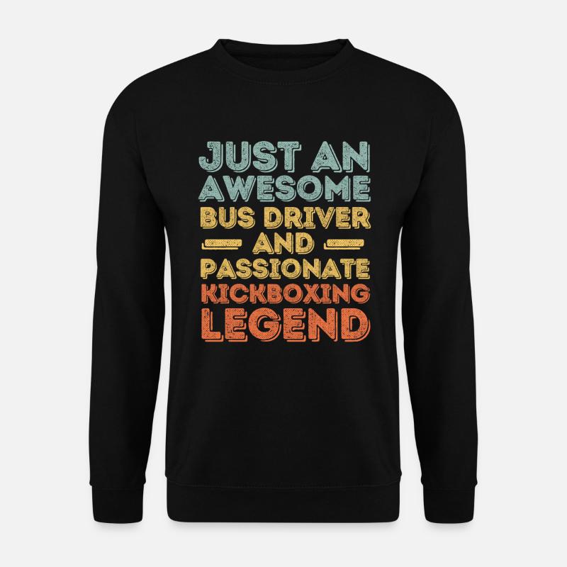 Busfahrer Kickboxen retro - Unisex Pullover - Schwarz