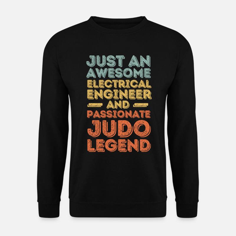 Electrical Engineer Judo retro - Unisex Sweatshirt - black