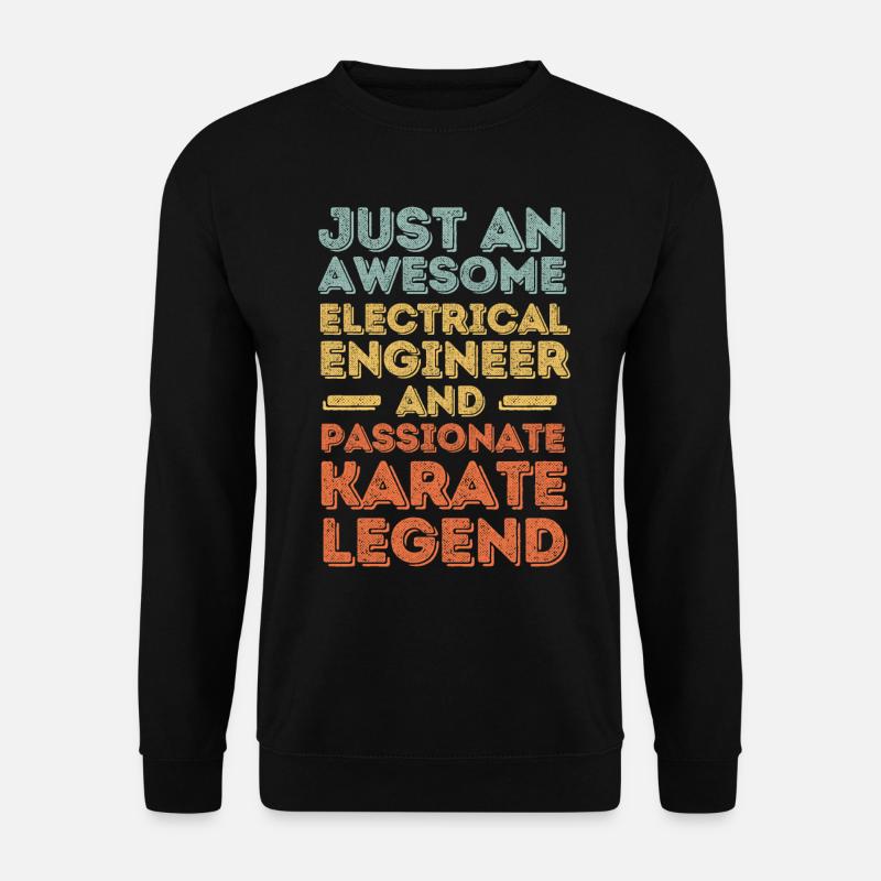Electrical Engineer Karate retro - Unisex Sweatshirt - black