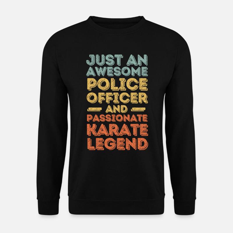 Policeman Karate retro - Unisex Sweatshirt - black