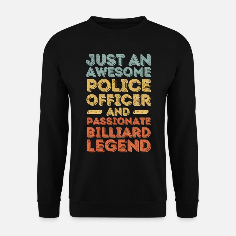 Policeman billiards retro - Unisex Sweatshirt - black