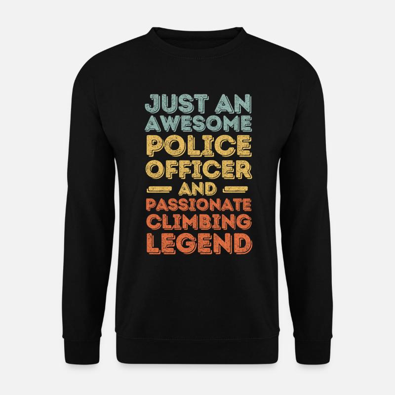 Polizist Klettern retro - Unisex Pullover - Schwarz