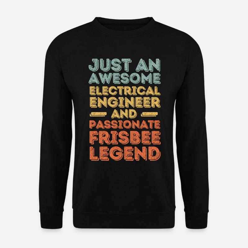 Electrical engineer Frisbee retro - Unisex Sweatshirt - black