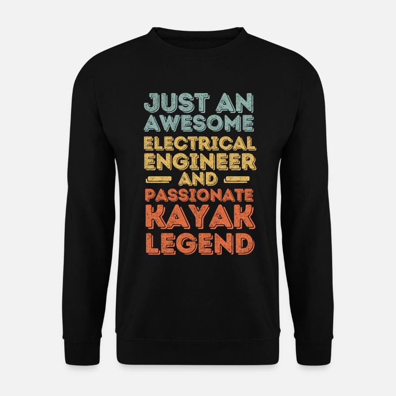 Electrical engineer kayak retro - Unisex Sweatshirt - black