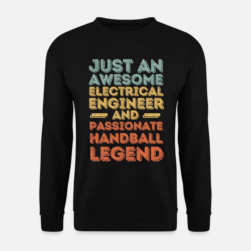 Electrical engineer handball retro - Unisex Sweatshirt - black
