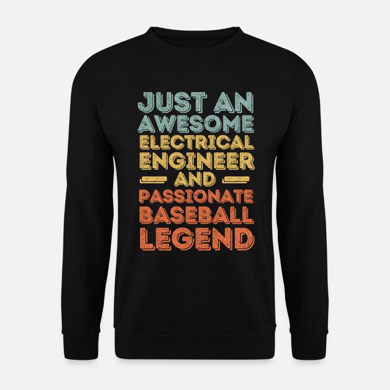 Electrical engineer baseball retro - Unisex Sweatshirt - black