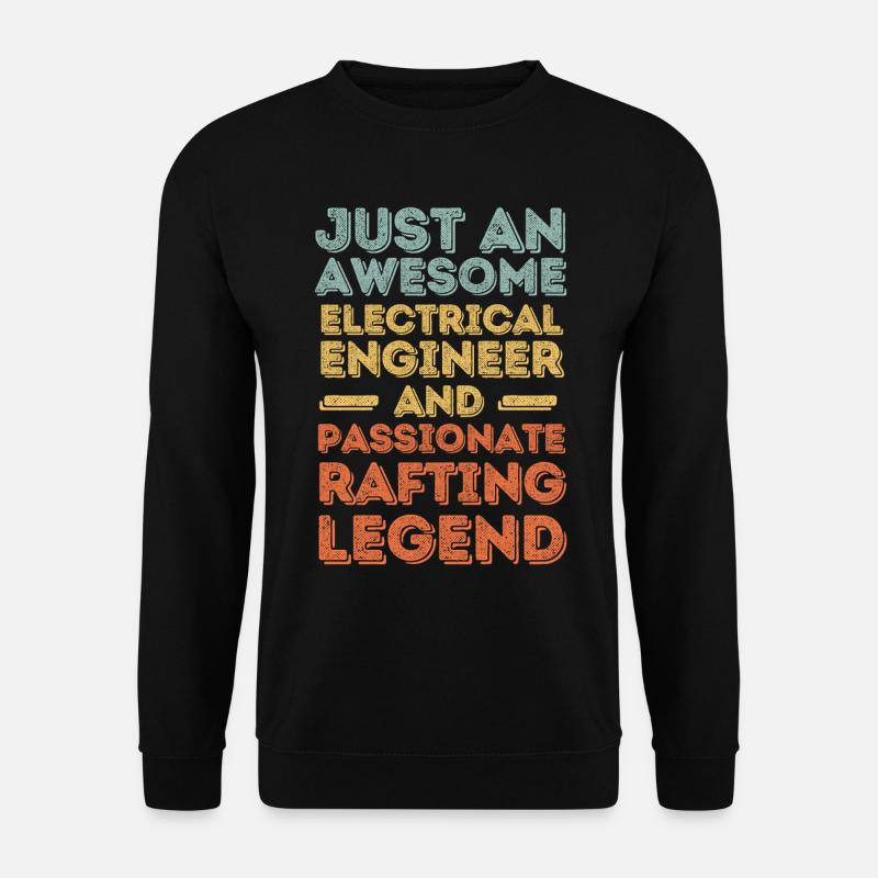 Electrical Engineer Rafting retro - Unisex Sweatshirt - black
