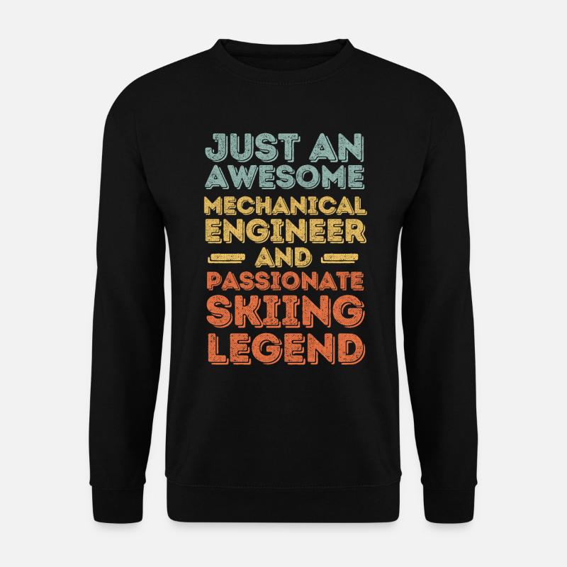 Mechanical Engineer Ski retro - Unisex Sweatshirt - black