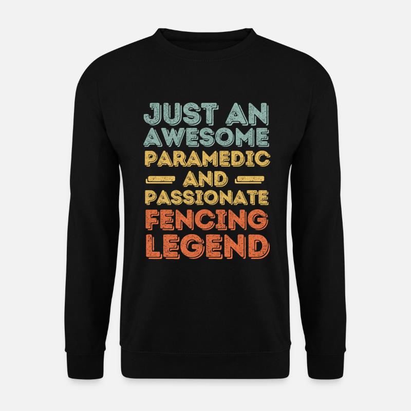 Sanitäter Fechten retro - Unisex Pullover - Schwarz