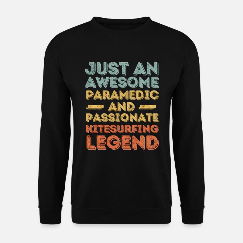 Sanitäter Kitesurfen retro - Unisex Pullover - Schwarz