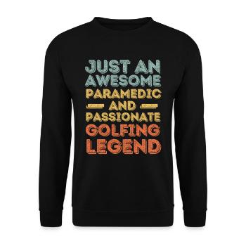 Paramedics Golf retro - Unisex Sweatshirt - black - Front - Alina (178cm) & Michal (187cm)