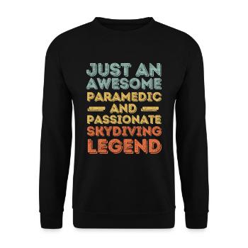 Paramédical parachutisme rétro - Sweat-shirt Unisexe - noir - Devant - Alina (178cm) & Michal (187cm)