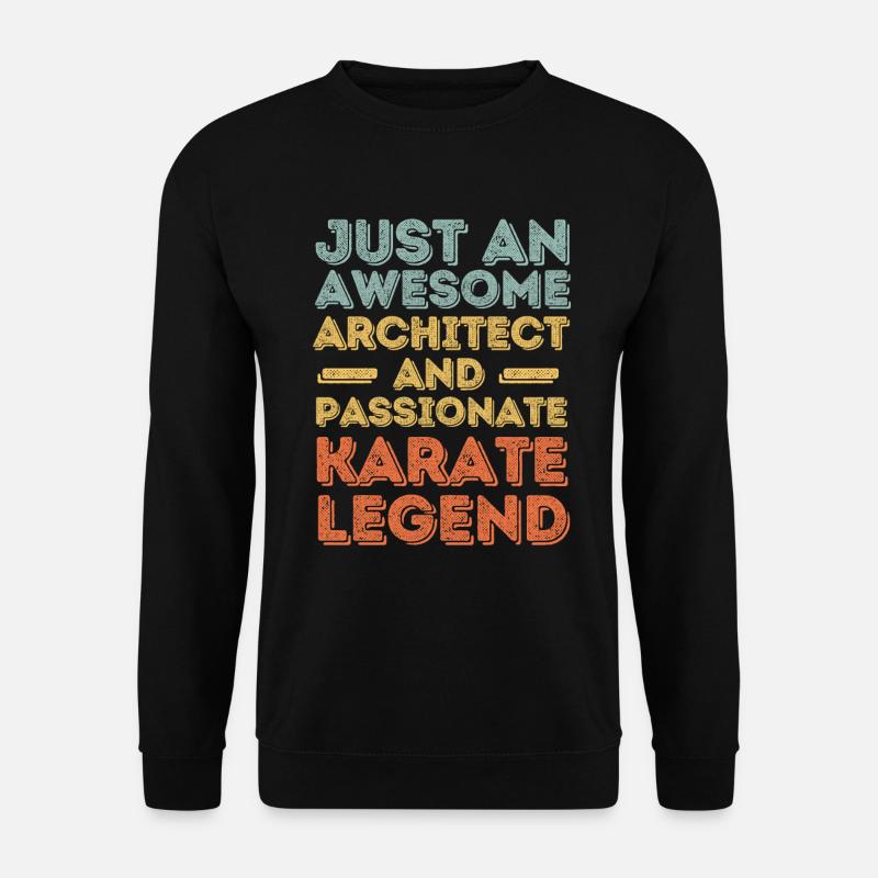 Architekt Karate retro - Unisex Pullover - Schwarz