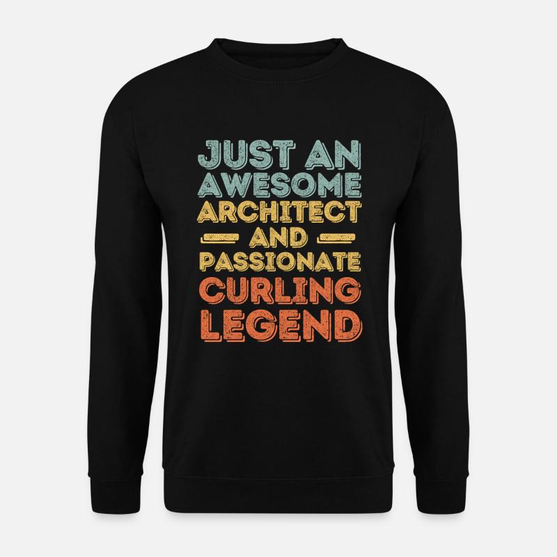 Architekt Curling retro - Unisex Pullover - Schwarz