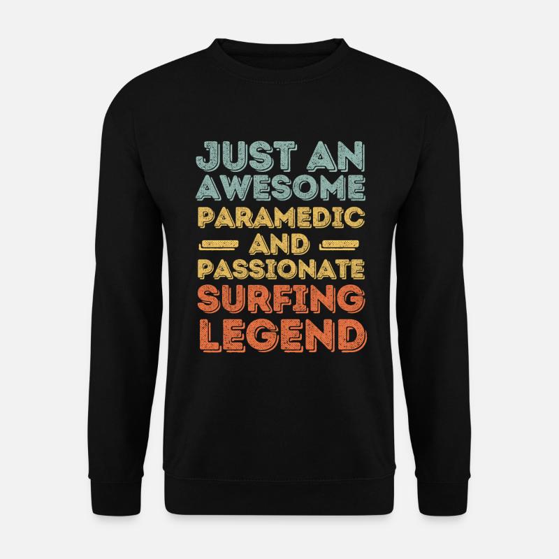 Sanitäter Surfen retro - Unisex Pullover - Schwarz