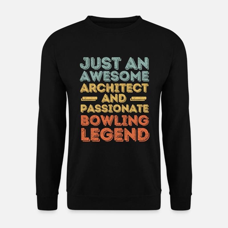 Architect Bowling retro - Unisex Sweatshirt - black