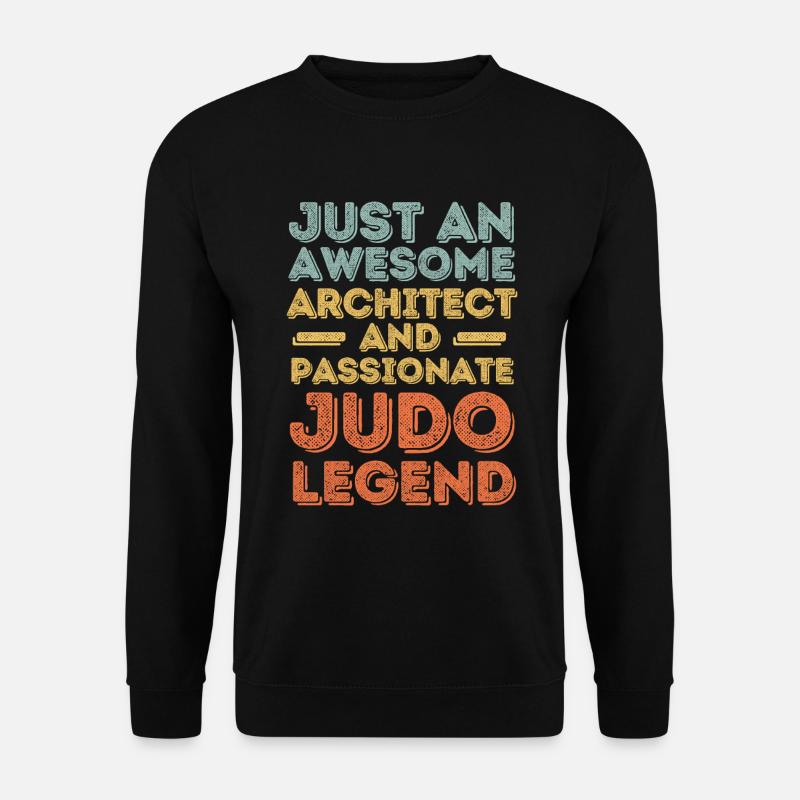 Architekt Judo retro - Unisex Pullover - Schwarz