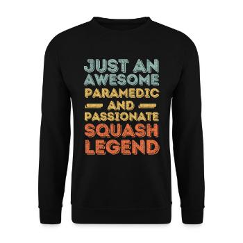 Paramedic Squash retro - Unisex Sweatshirt - black - Front - Alina (178cm) & Michal (187cm)
