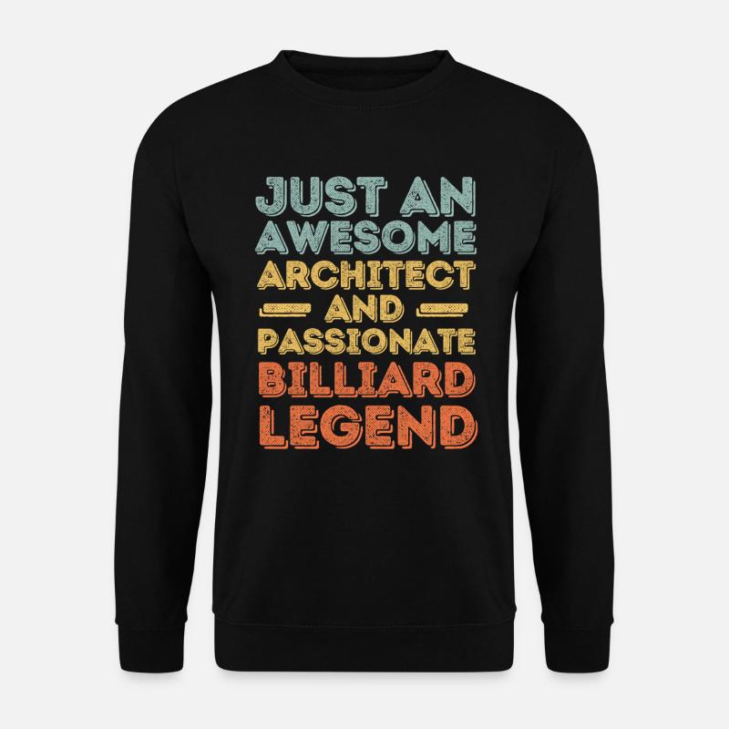 Architekt Billard retro - Unisex Pullover - Schwarz