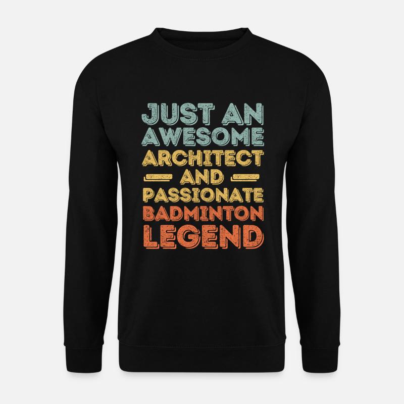 Architekt Badminton retro - Unisex Pullover - Schwarz