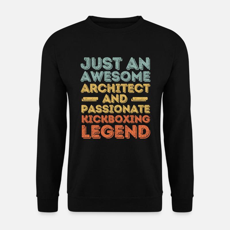 Architekt Kickboxen retro - Unisex Pullover - Schwarz