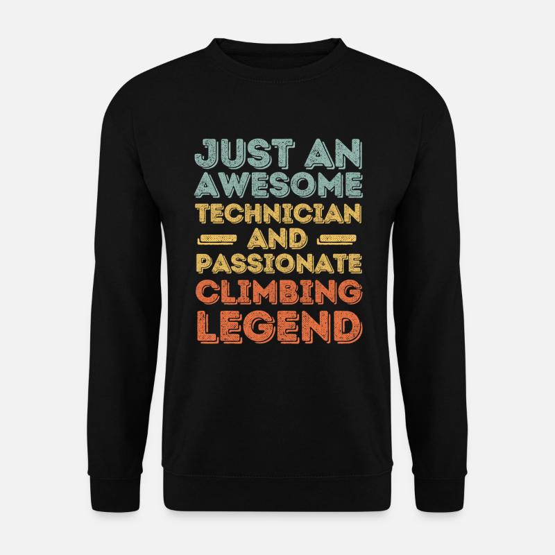 Technician climbing retro - Unisex Sweatshirt - black