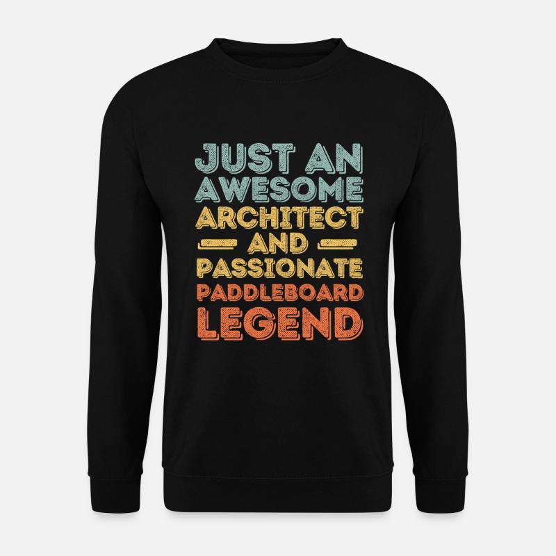 Architect Paddleboard retro - Unisex Sweatshirt - black