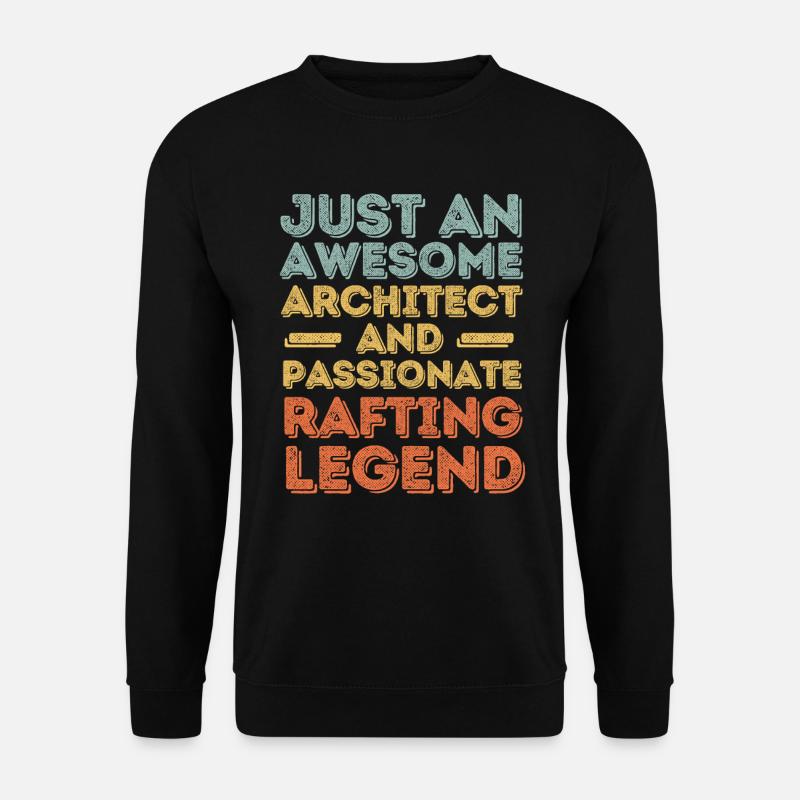 Architect Rafting retro - Unisex Sweatshirt - black