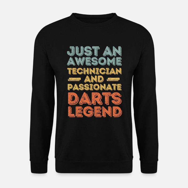 Technicien Fléchettes rétro - Sweat-shirt Unisexe - noir