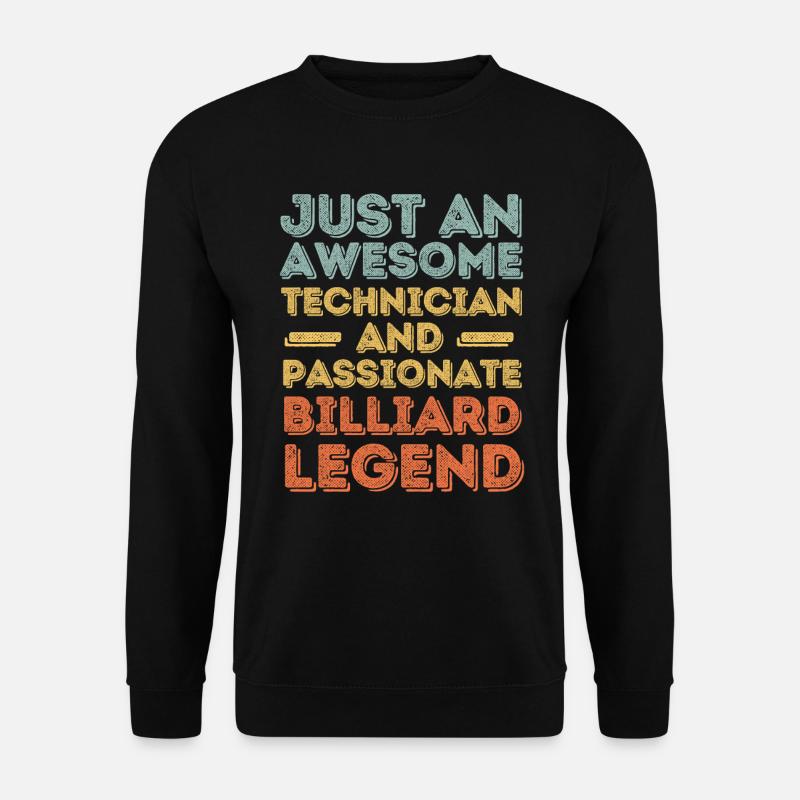 Techniker Billard retro - Unisex Pullover - Schwarz