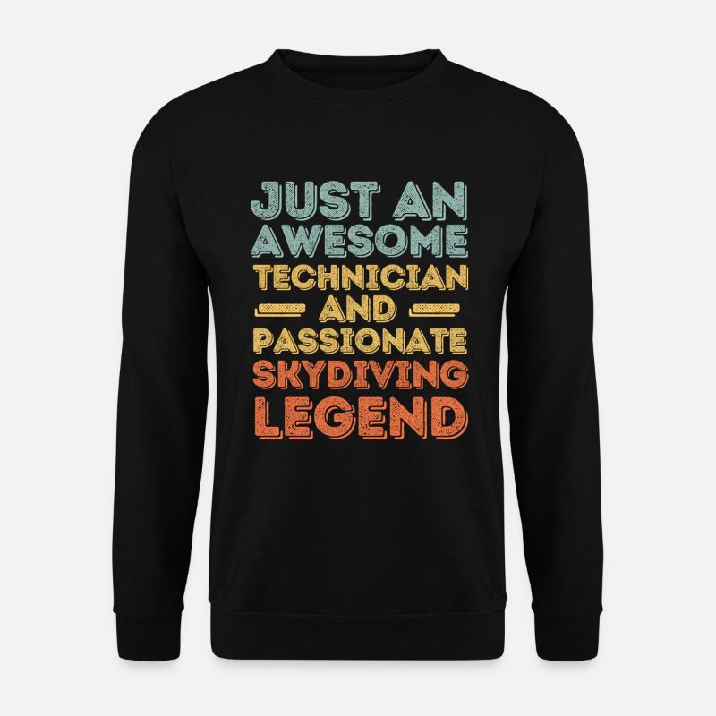 Technician Skydiving retro - Unisex Sweatshirt - black
