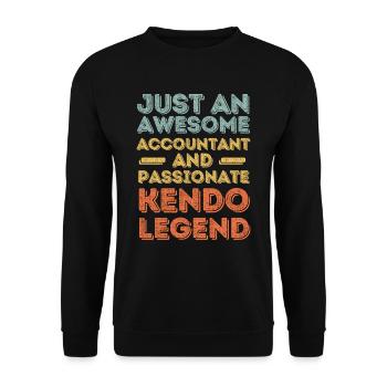 Accountant Kendo retro - Unisex Sweatshirt - black - Front - Alina (178cm) & Michal (187cm)