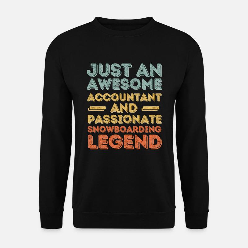 Comptable snowboard rétro - Sweat-shirt Unisexe - noir
