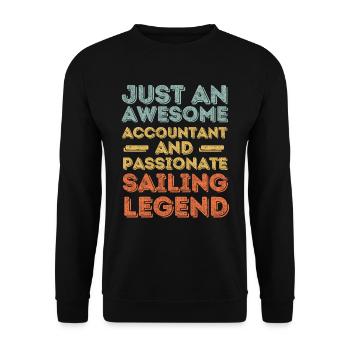 Accountant Sailing retro - Unisex Sweatshirt - black - Front - Alina (178cm) & Michal (187cm)