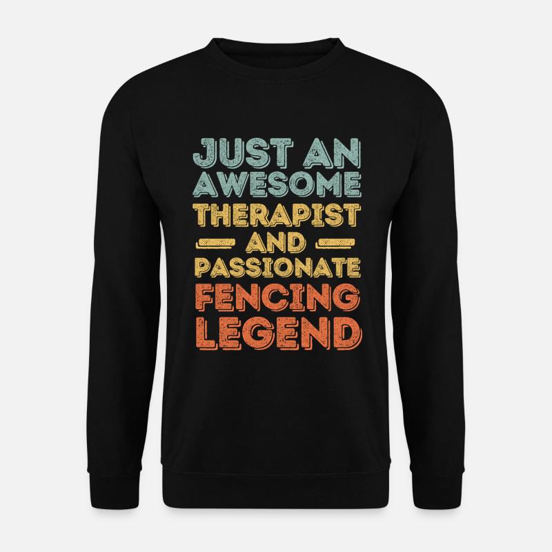 Therapeut Fechten retro - Unisex Pullover - Schwarz