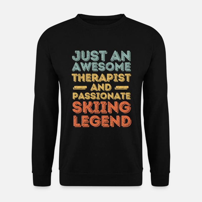 Therapeut Ski retro - Unisex Pullover - Schwarz