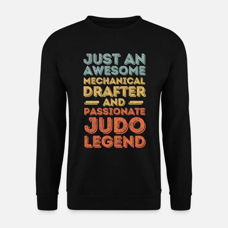 Technischer-Zeichner Judo retro - Unisex Pullover - Schwarz