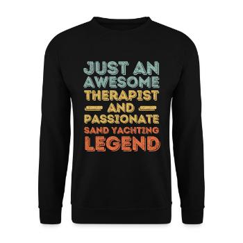 Thérapeute voile de sable rétro - Sweat-shirt Unisexe - noir - Devant - Alina (178cm) & Michal (187cm)