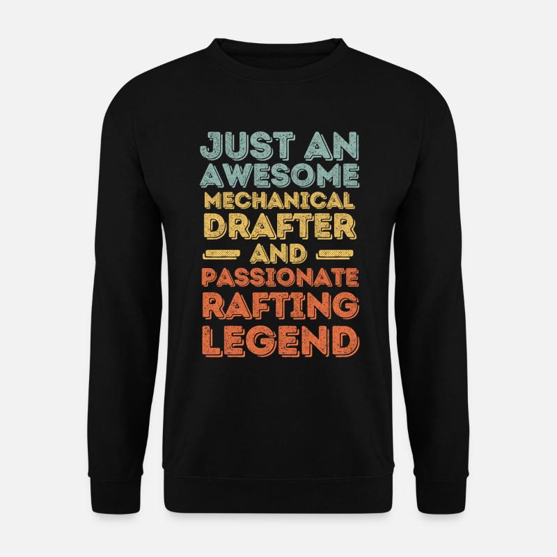 Technischer-Zeichner Rafting retro - Unisex Pullover - Schwarz
