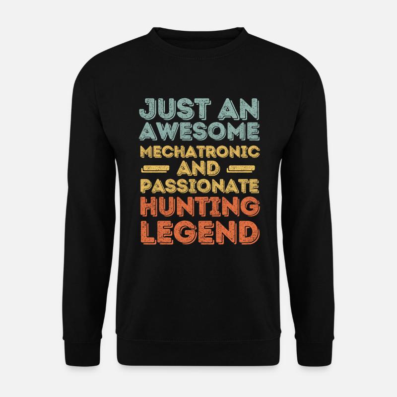 Mechatronics engineers hunt retro - Unisex Sweatshirt - black