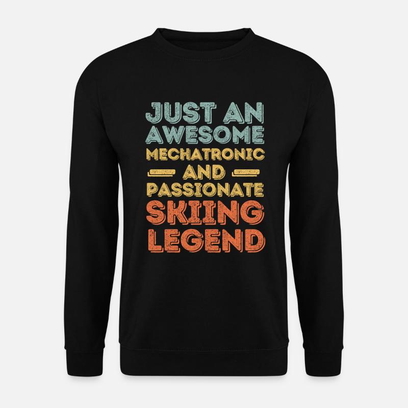 Mécatronique Technicien Ski Rétro - Sweat-shirt Unisexe - noir
