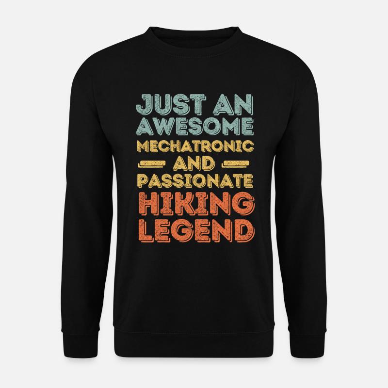 Mechatronics Engineers Hiking retro - Unisex Sweatshirt - black