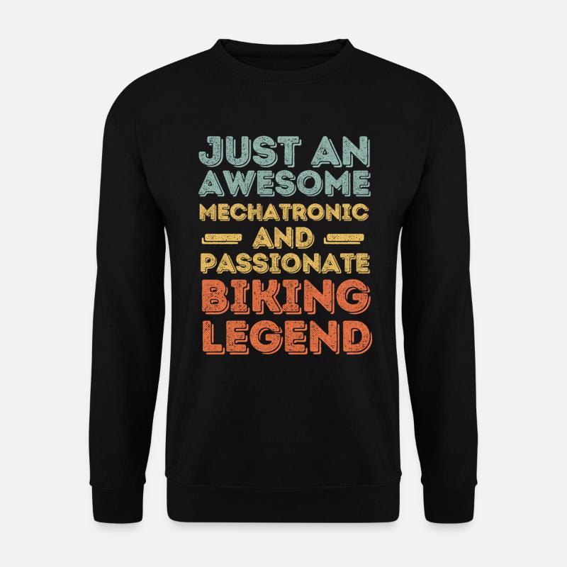 Mechatronics Technician Cycling retro - Unisex Sweatshirt - black